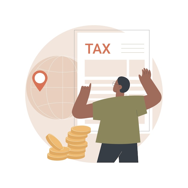 International and non-resident taxes abstract concept illustration