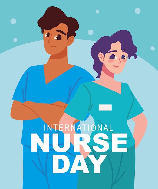 Free vector international nurse day, staff medical