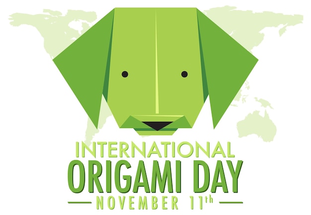 Free Vector international origami day logo design