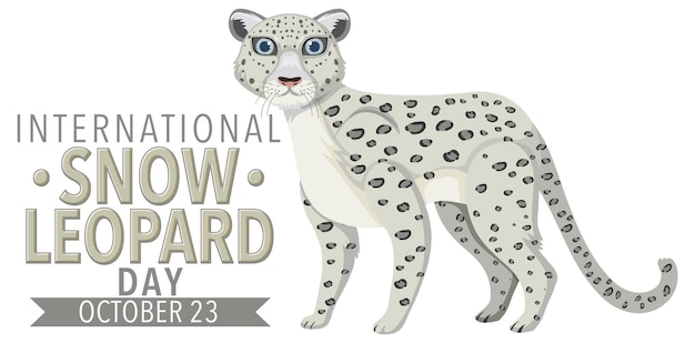 Free Vector international snow leopard logo concept