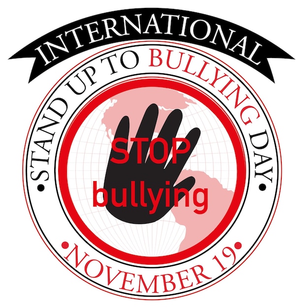 Free Vector international stand up to bullying day poster design