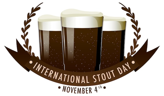 Free vector international stout day banner design