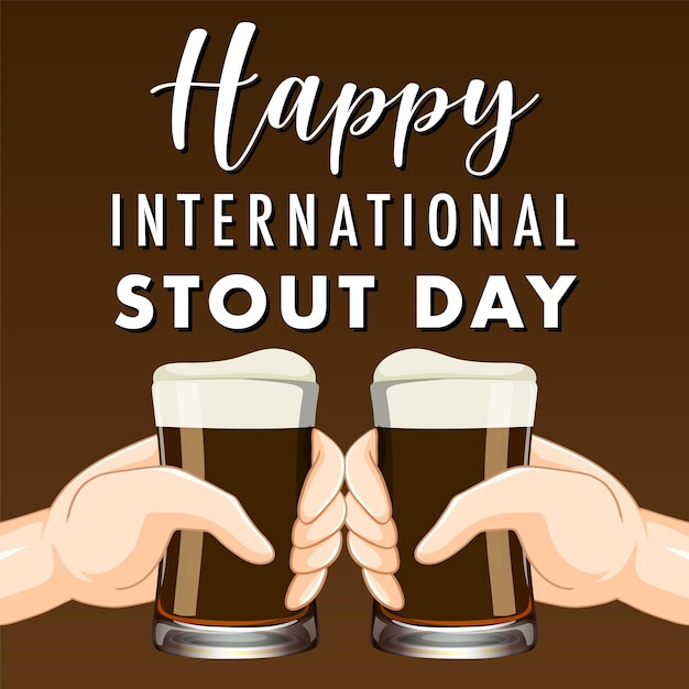 Free Vector international stout day banner design