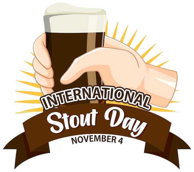 Free vector international stout day poster design