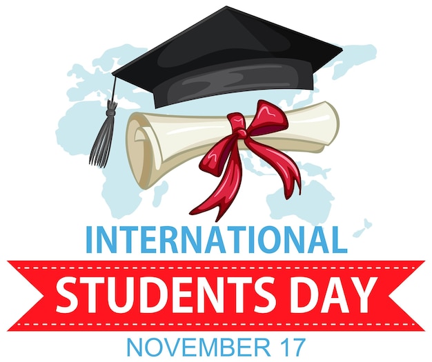 Free Vector international students day banner design