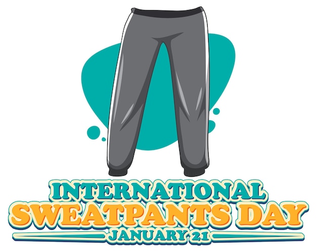 Free Vector international sweatpants day banner design