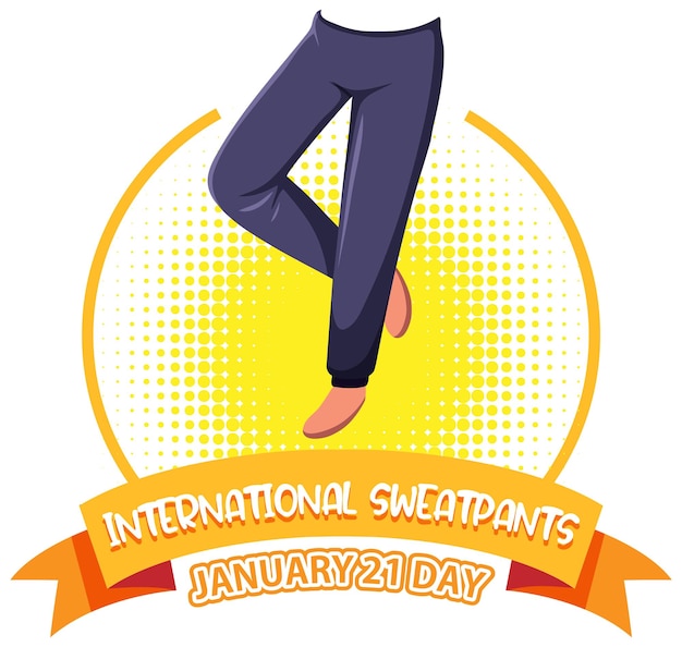 Free Vector international sweatpants day banner design