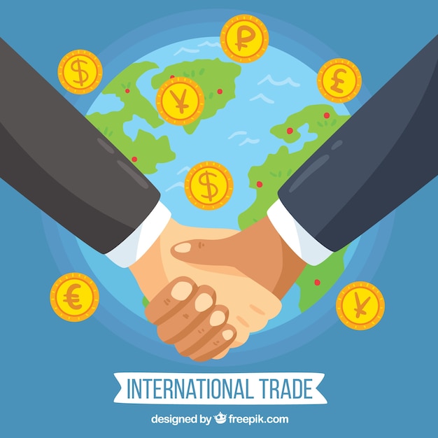 Free Vector international trade concept with flat design