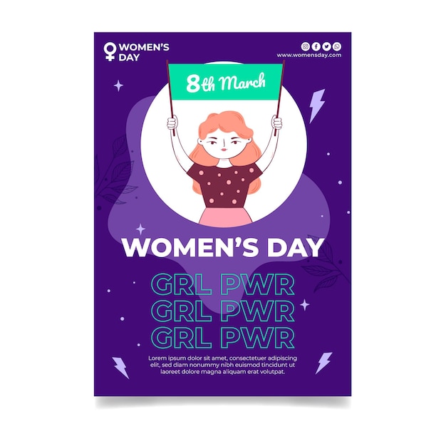 International women day a5 template