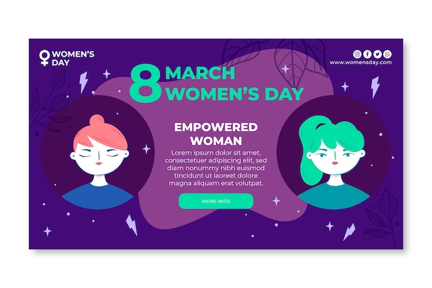 International women day banner template