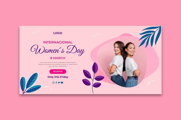 Free Vector international women day banner