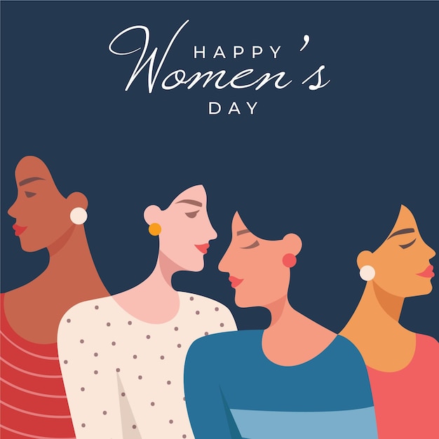 Free vector international women day illustration