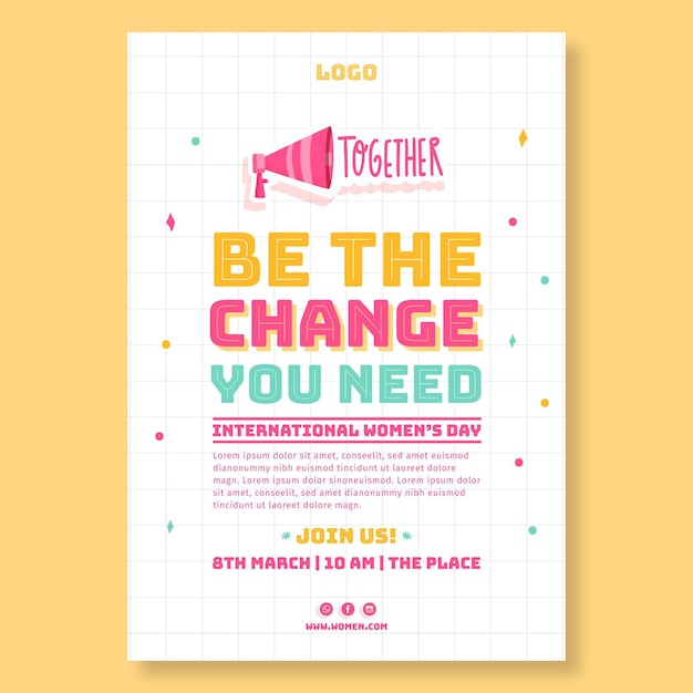 Free vector international women day poster