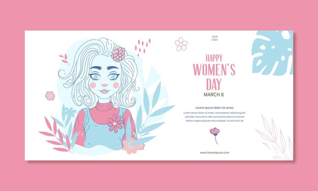 International women's day hand drawn illustration