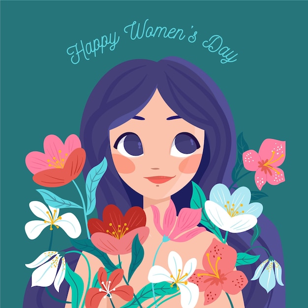 International women's day hand drawn illustration