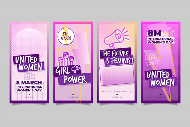 International women's day instagram stories collection