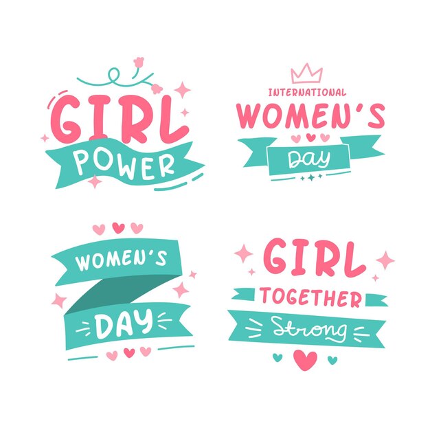 International women's day label pack