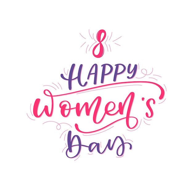 International women's day with greeting