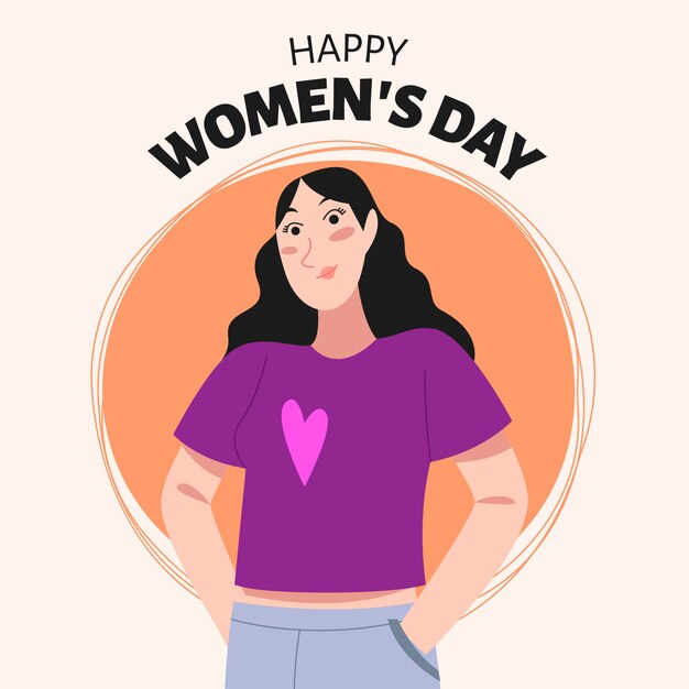 International women's day with greeting