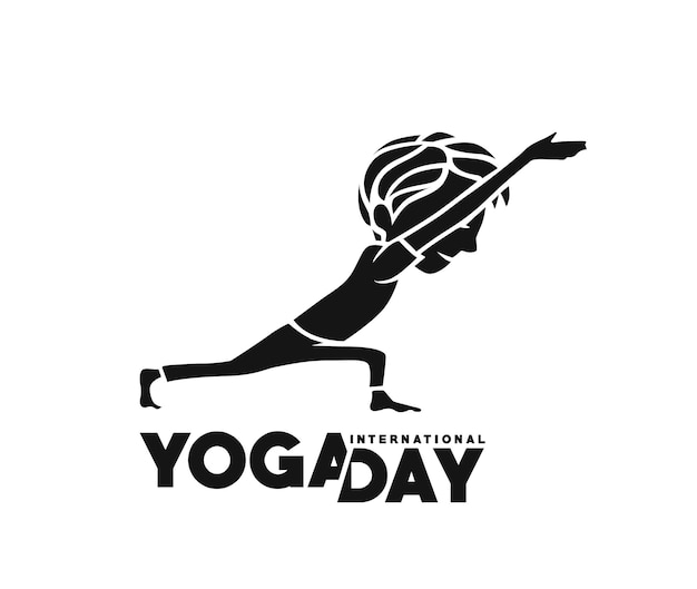 International Yoga Day 21st june Vector illustration