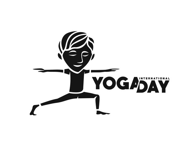 International Yoga Day 21st june Vector illustration