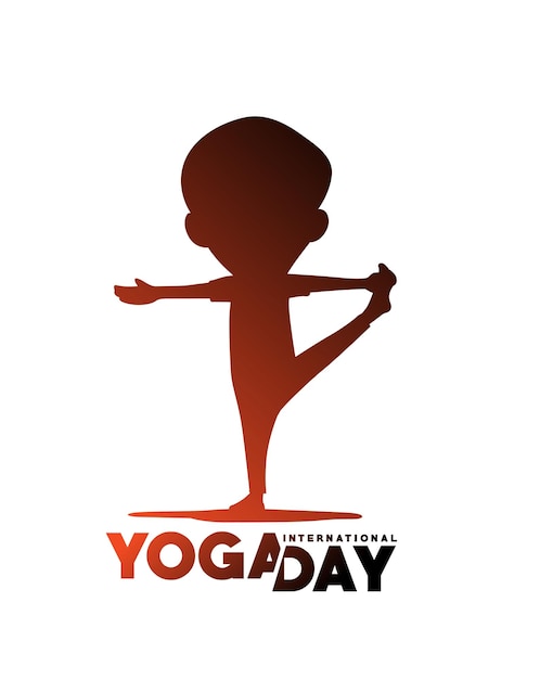 International Yoga Day 21st june Vector illustration