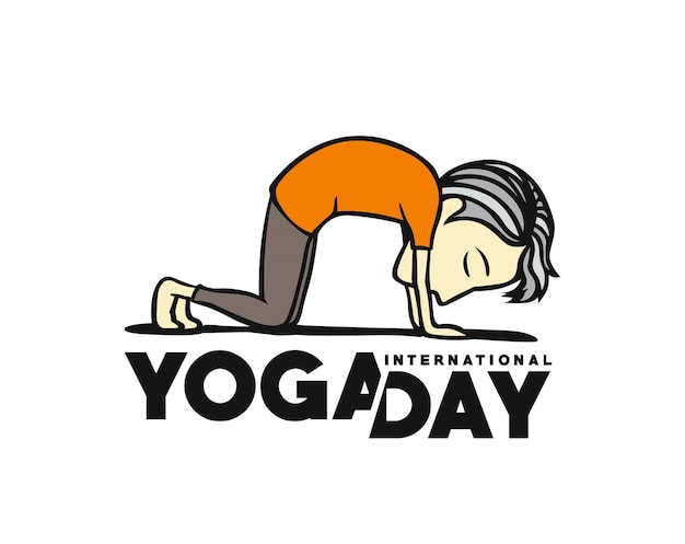 International Yoga Day 21st june Vector illustration