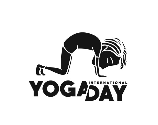 International Yoga Day 21st june Vector illustration