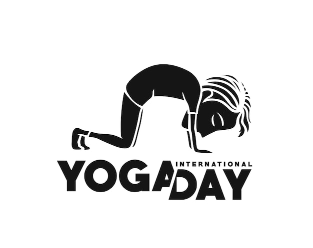 International Yoga Day 21st june Vector illustration