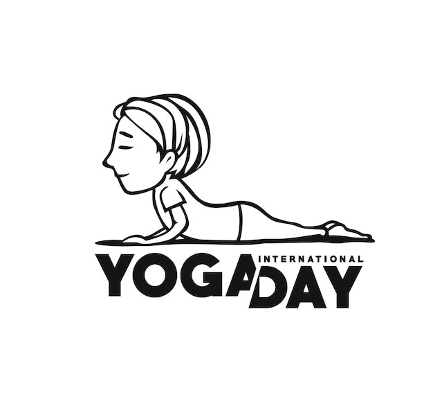 International Yoga Day 21st june Vector illustration