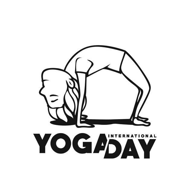 International Yoga Day 21st june Vector illustration