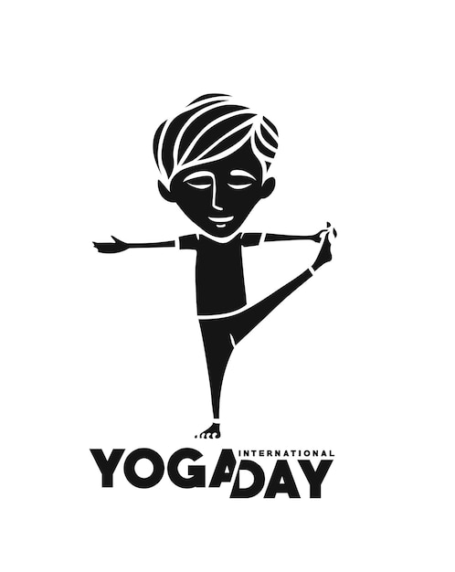 International Yoga Day 21st june Vector illustration