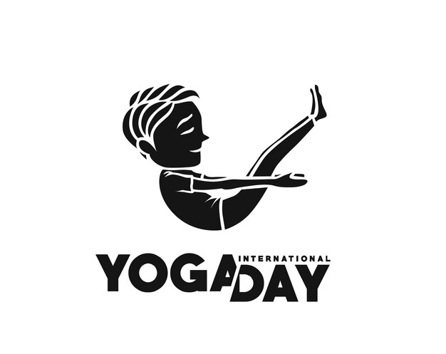 International Yoga Day 21st june Vector illustration