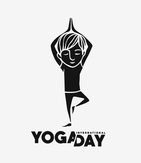 International Yoga Day 21st june Vector illustration