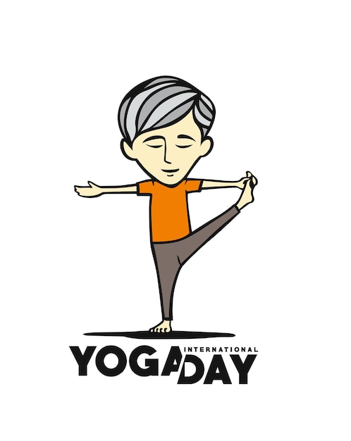 International Yoga Day 21st june Vector illustration