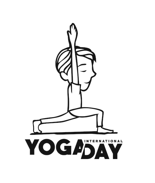 International Yoga Day 21st june Vector illustration