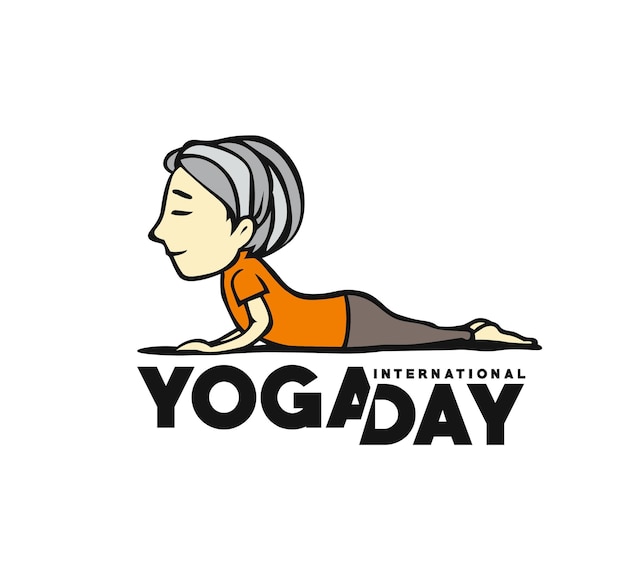 International Yoga Day 21st june Vector illustration