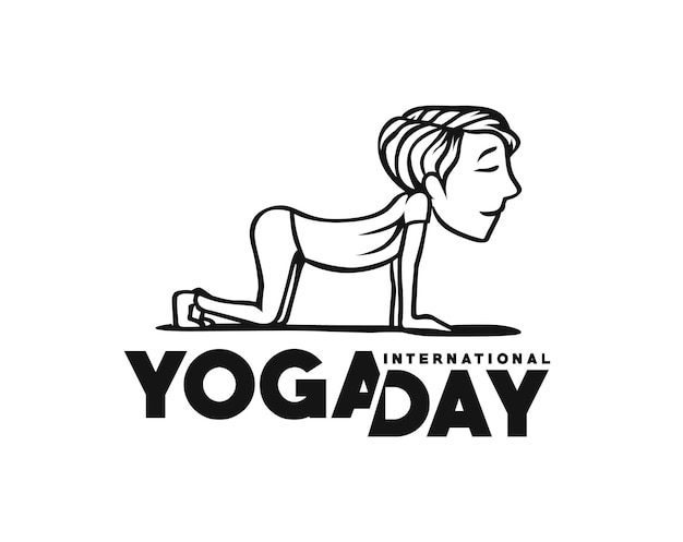 International Yoga Day 21st june Vector illustration