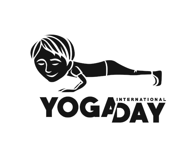 International Yoga Day 21st june Vector illustration