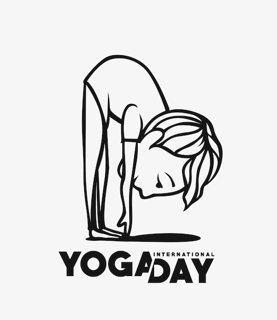 International Yoga Day 21st june Vector illustration