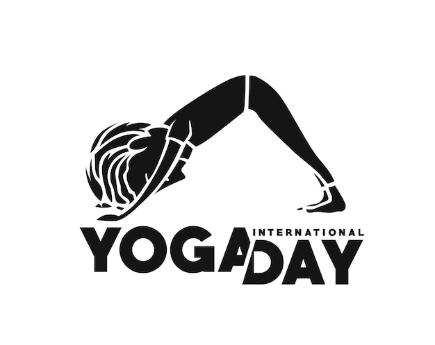 International Yoga Day 21st june Vector illustration