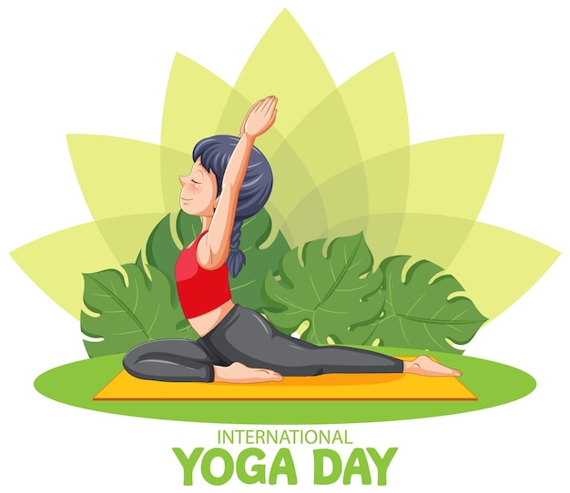 Free vector international yoga day banner design