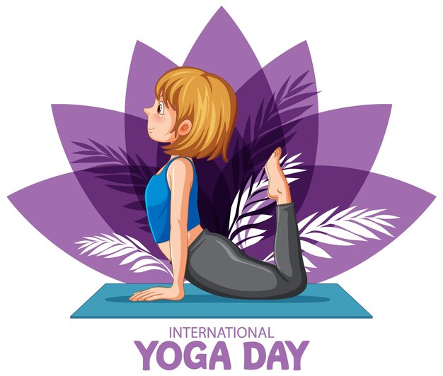 Free vector international yoga day banner design