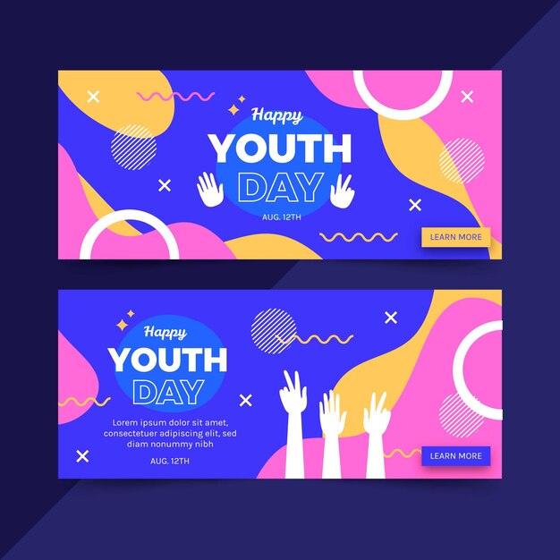 International youth day banners set