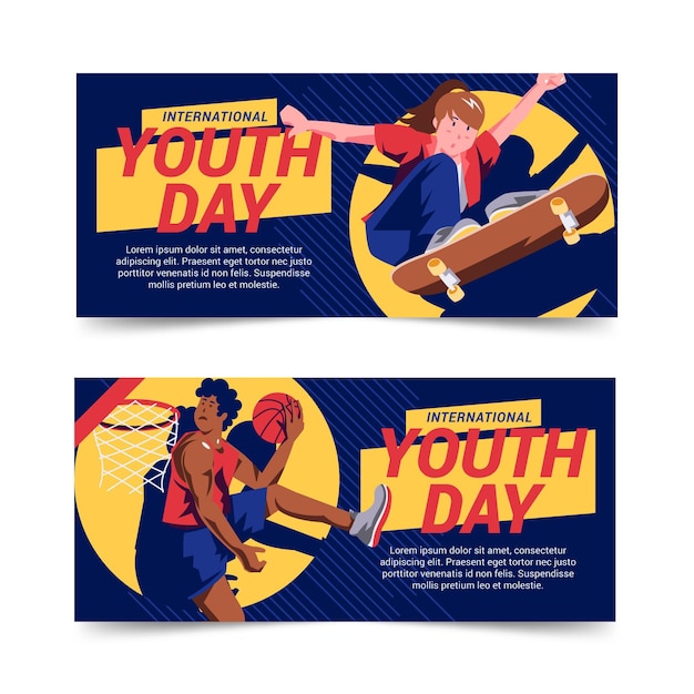 International youth day banners set