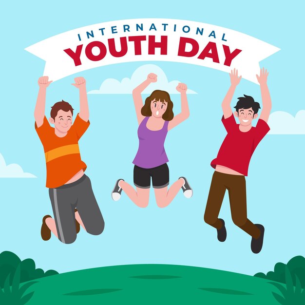 International youth day illustration