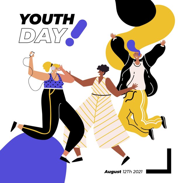 International youth day illustration