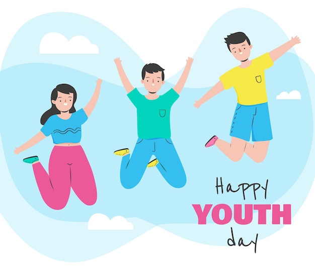 International youth day illustration