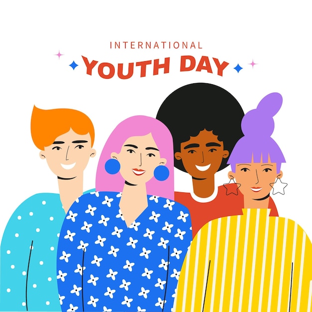 International youth day illustration