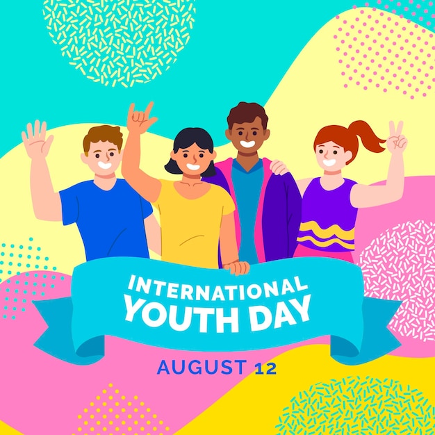 International youth day illustration